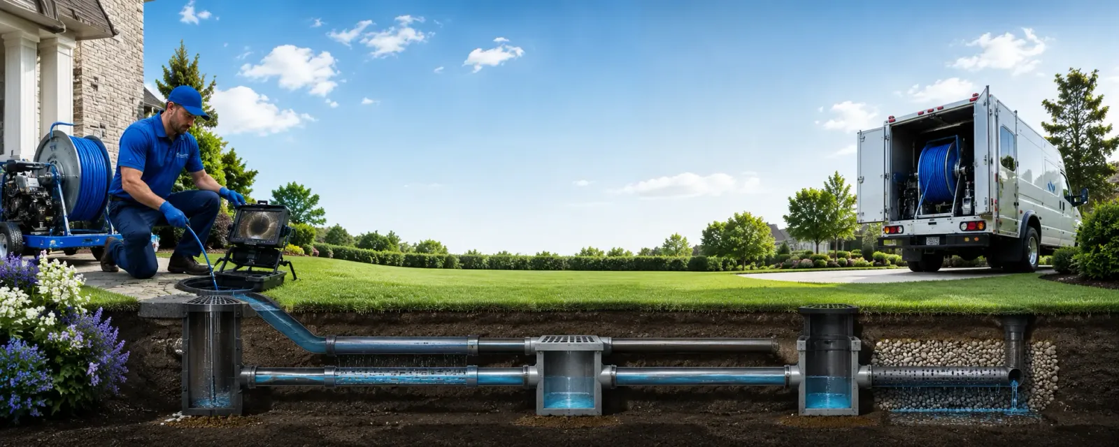 Outdoor drain cleaning information for Rozel, KS